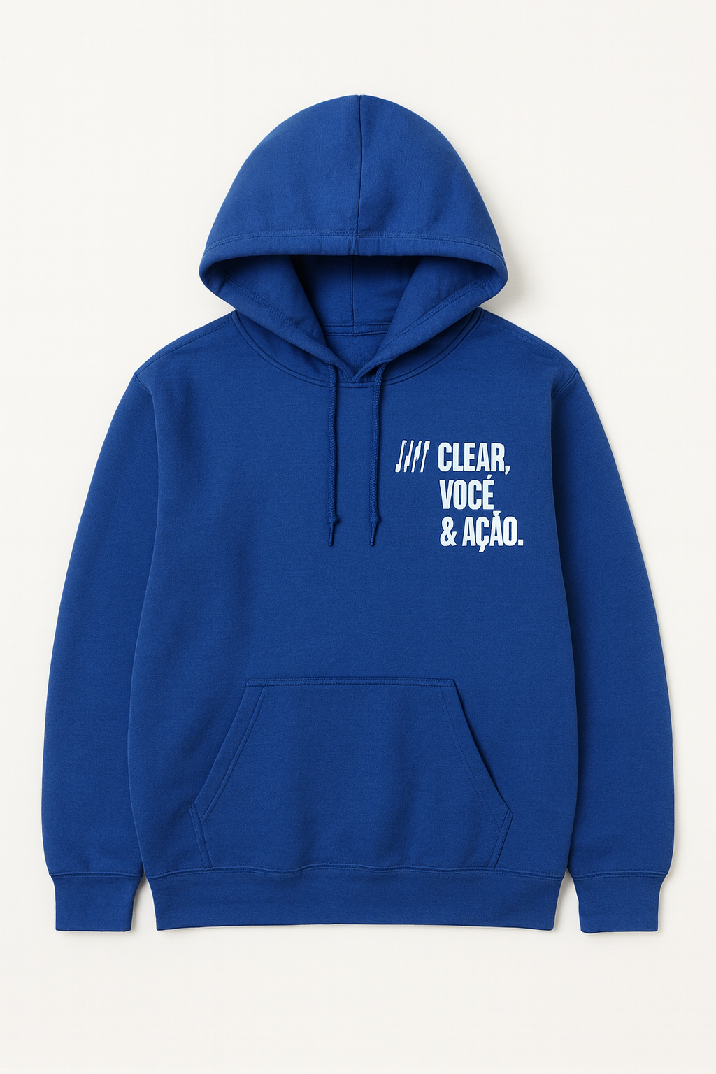 Moletom Clear, você e ação