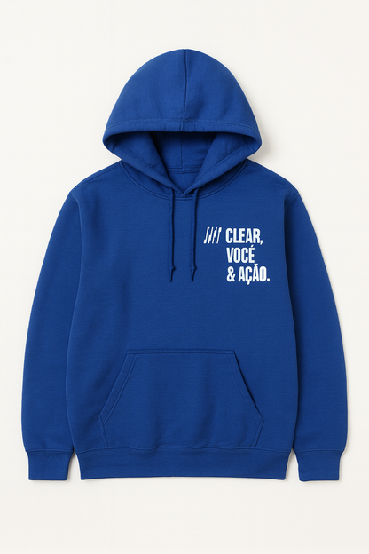 Moletom Clear, você e ação